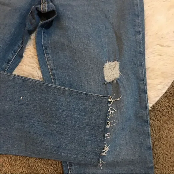 New Old Navy High waist O.G straight distressed hem! Full length - Picture 3 of 7